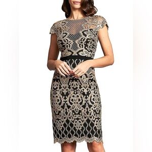Black and Neutrals Tadashi Shoji Sheath Dress